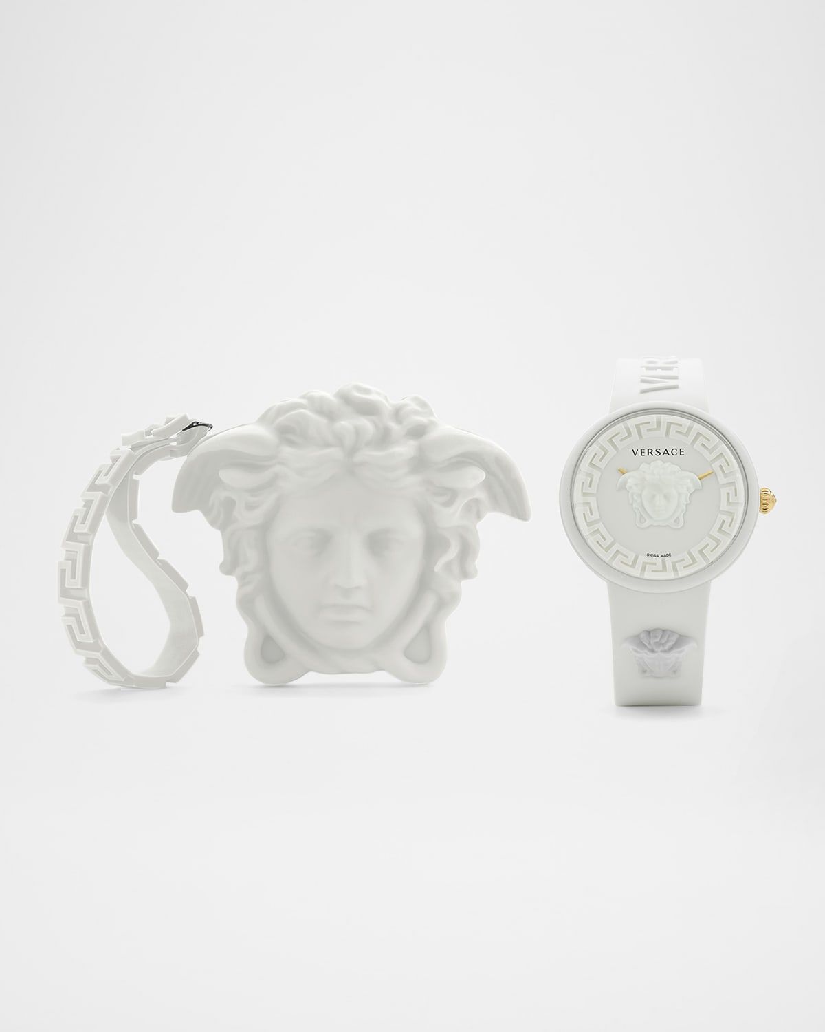 Unisex Medusa Pop White Silicone Watch, 39mm