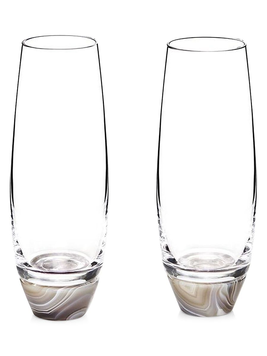 Elevo Smoke 2-Piece Champagne Glass Set