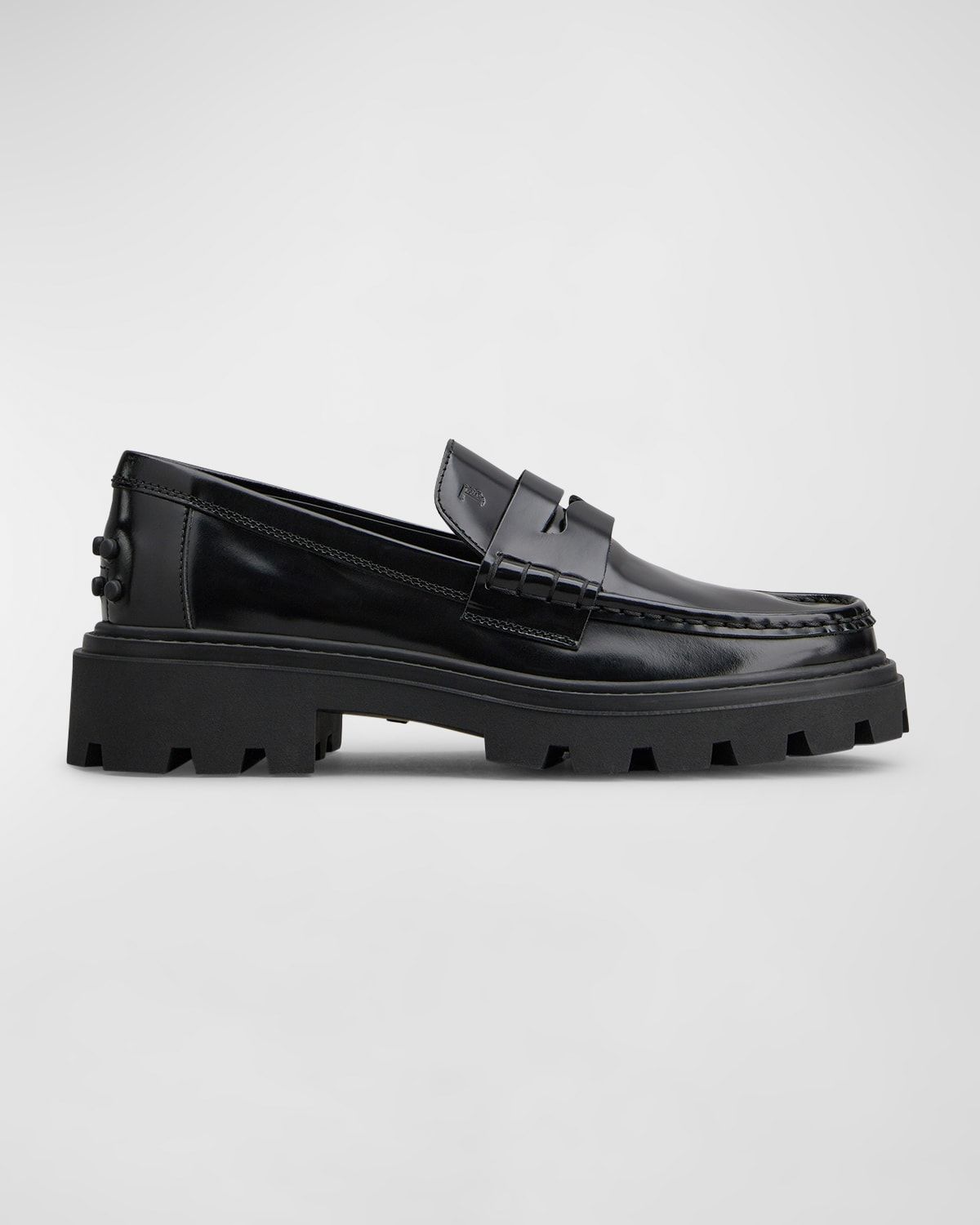 Calfskin Lug-Sole Penny Loafers