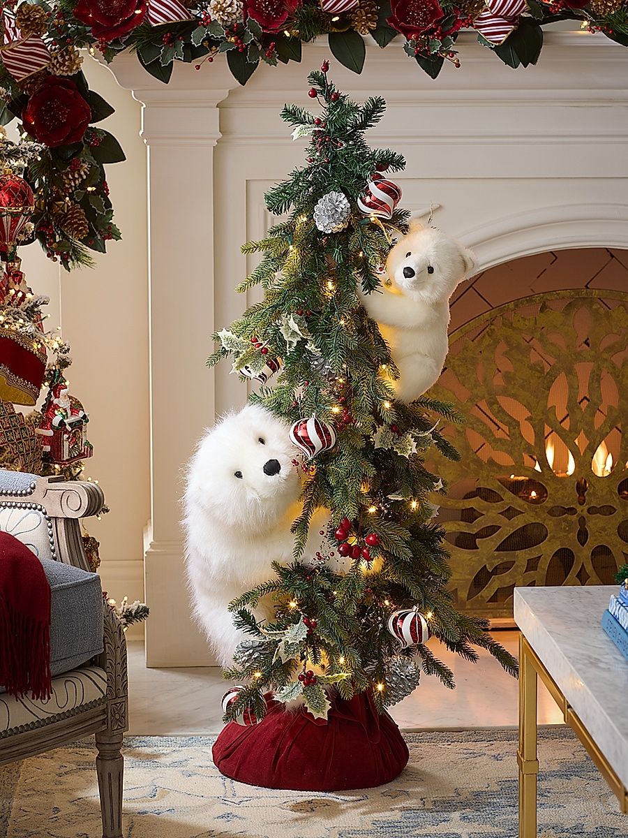 Peppermint Cheer Play Tree Bear