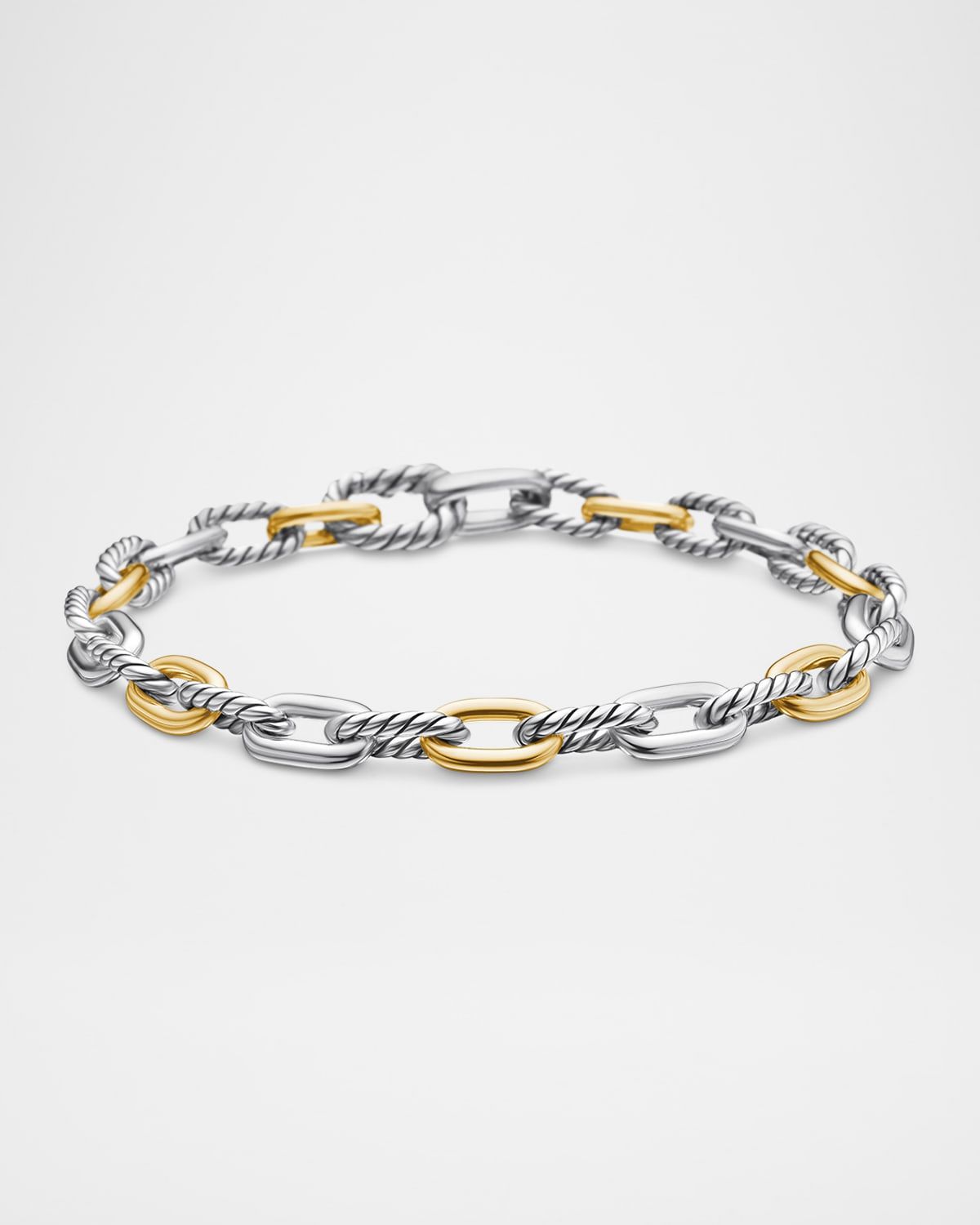 DY Madison Chain Bracelet in Silver with 18K Gold, 5.5mm