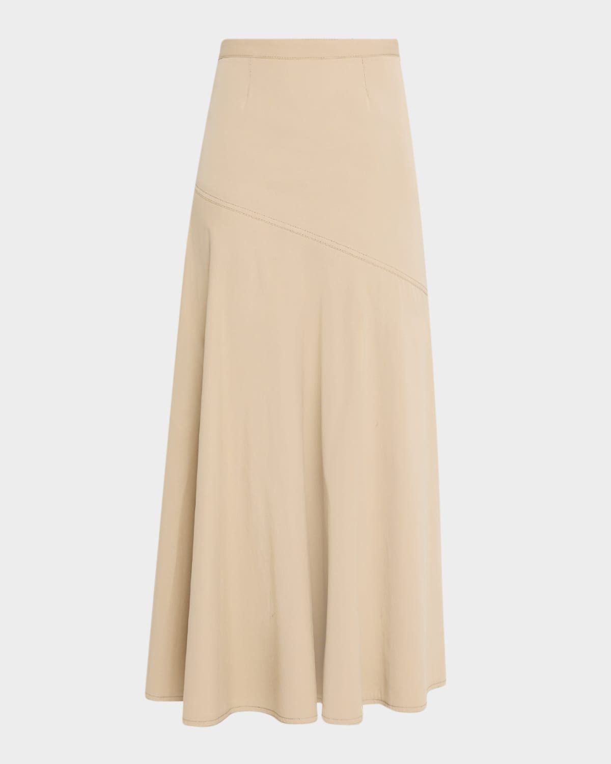 Tess Cotton Twill Midi Skirt