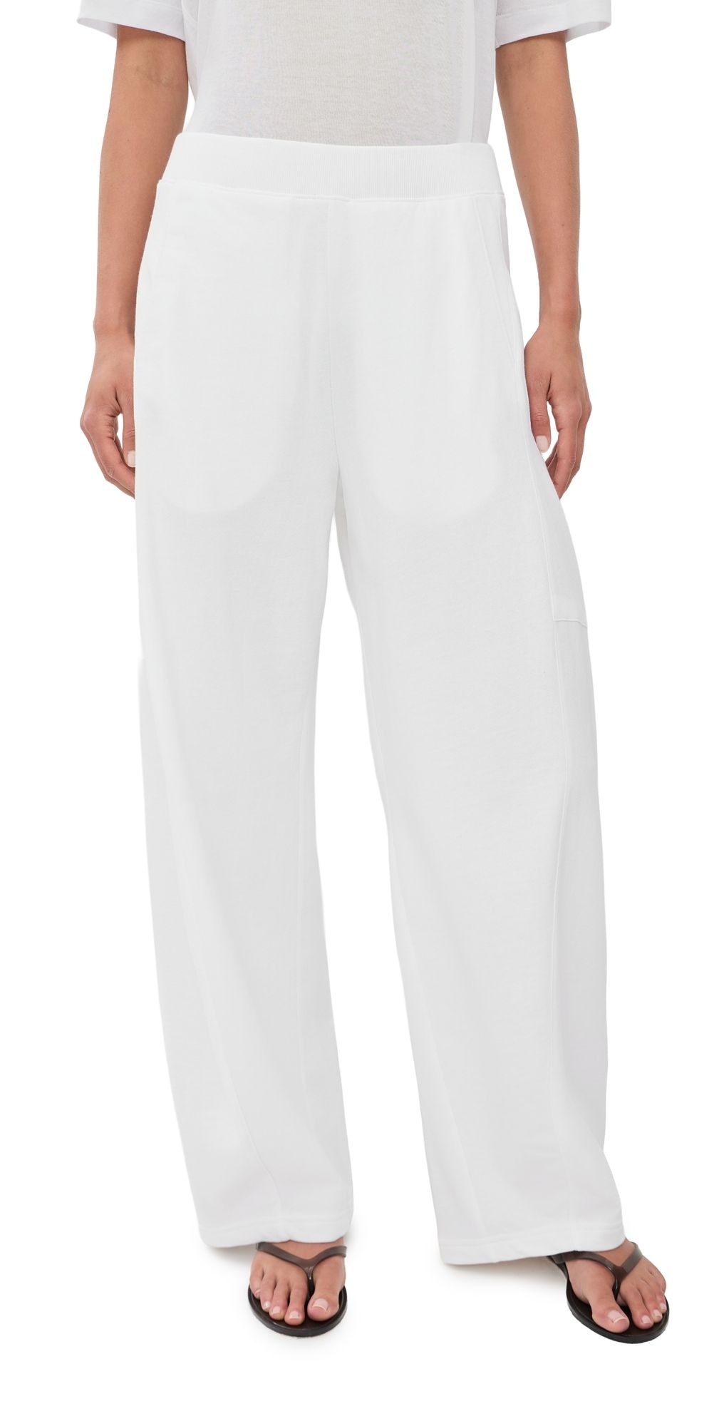 Tibi Lightweight Sweatshirting Winslow Pants White S