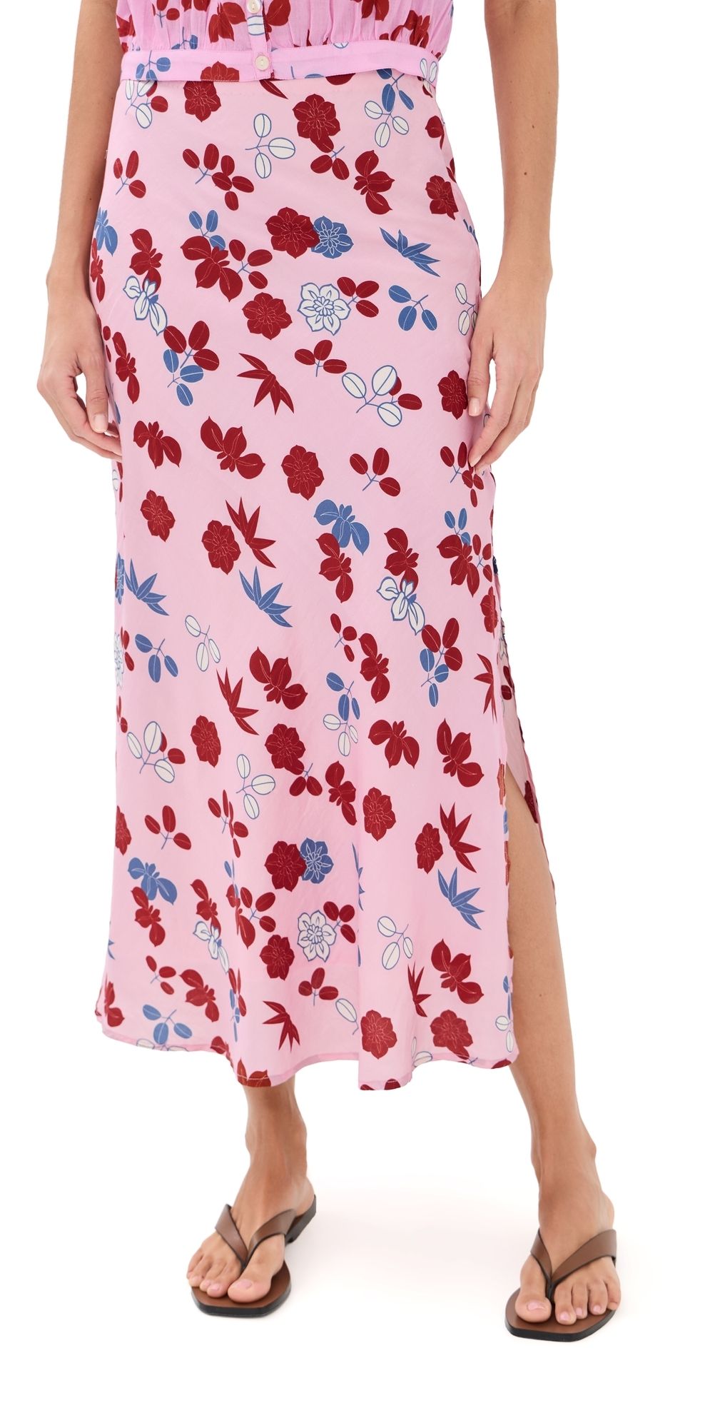 Alix of Bohemia Lyra Tutu Bloom Silk Skirt Light Pink S