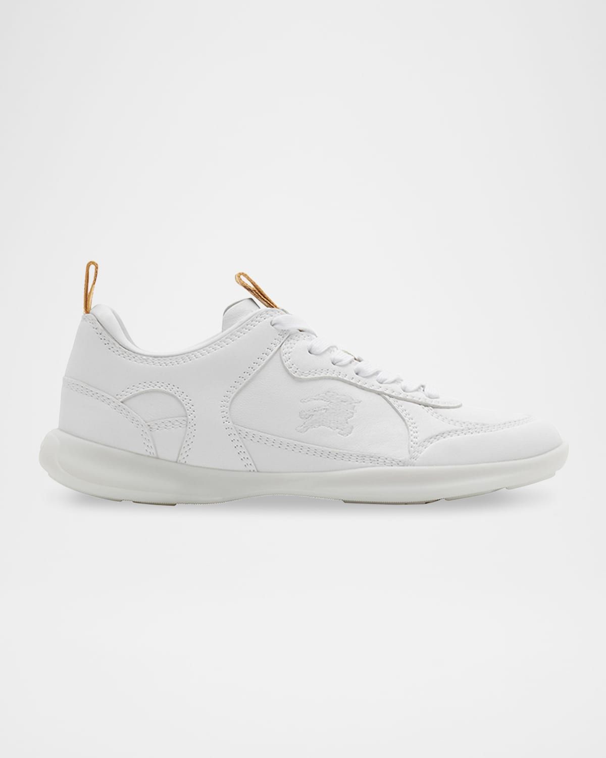 Blade Check Leather Trainer Sneakers