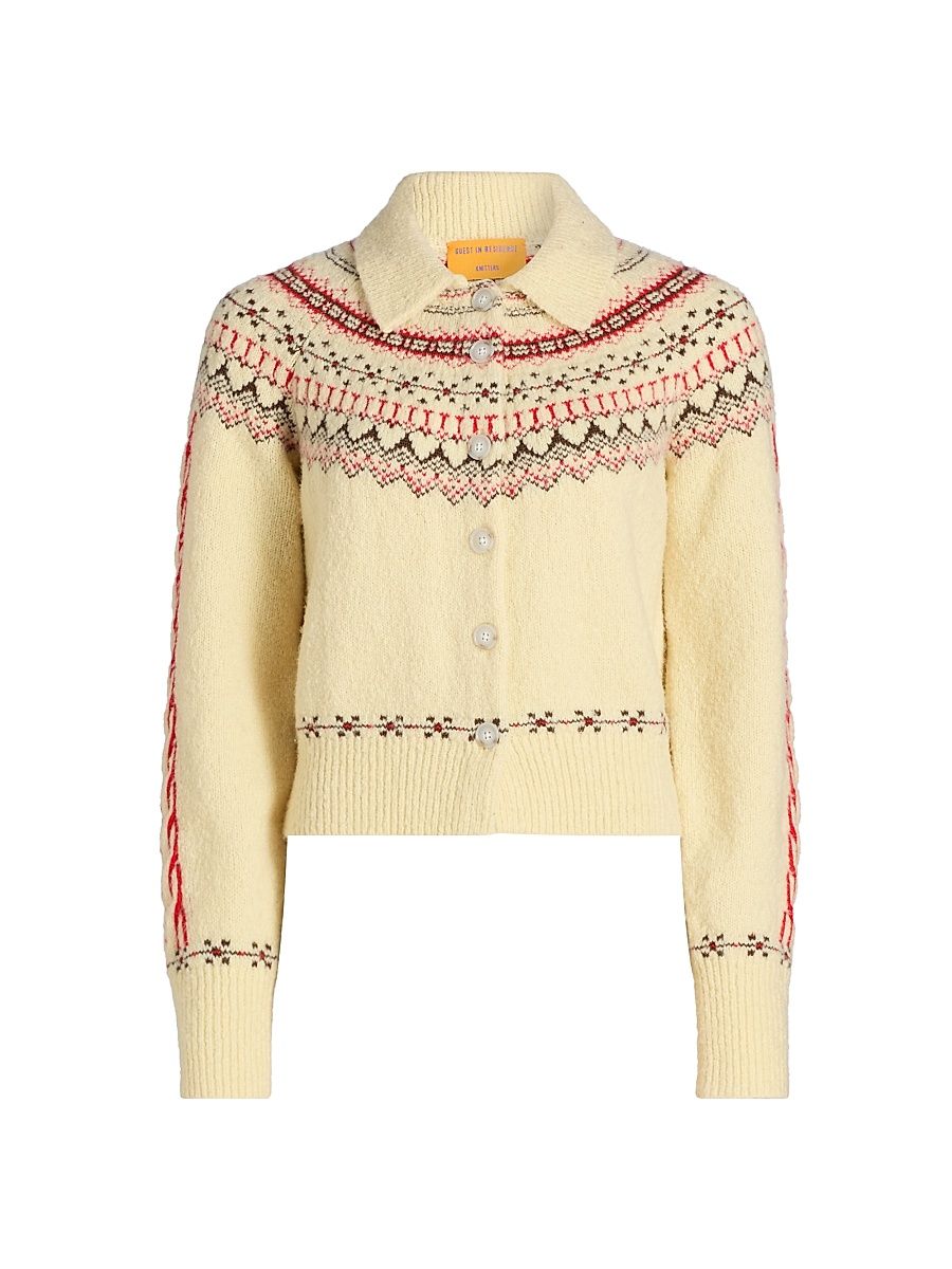 Women's Cloud Chalet Wool-Blend Cardigan - Mist Combo - Size Large