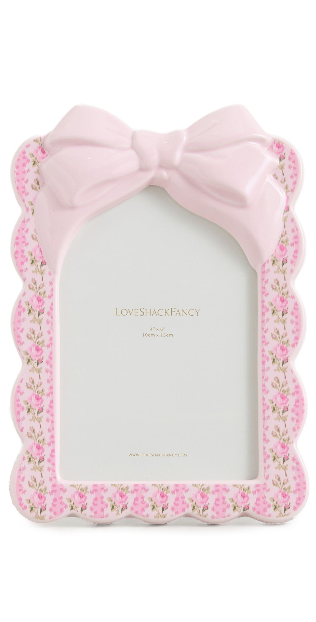 LoveShackFancy Decorative Bow Frame 4x6 STRAWBERRY MACAROON One Size