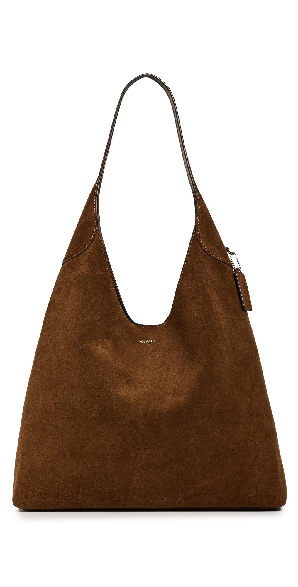 Coach Suede Brooklyn Shoulder Bag 39 B4/Warm Brown One Size