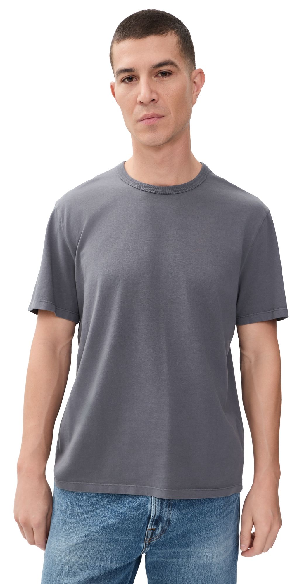 Madewell Garment-Dyed Allday Crewneck Tee CHALKED MIDNIGHT L