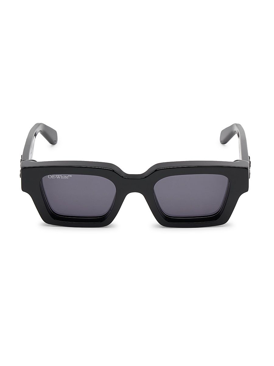 Men's Virgil 145MM Square Sunglasses - Black Dark Grey
