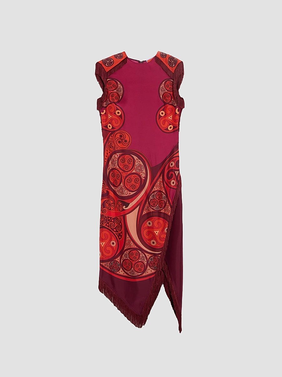 Women's Scarf Dress - Alchemy Dark Red - Size 12