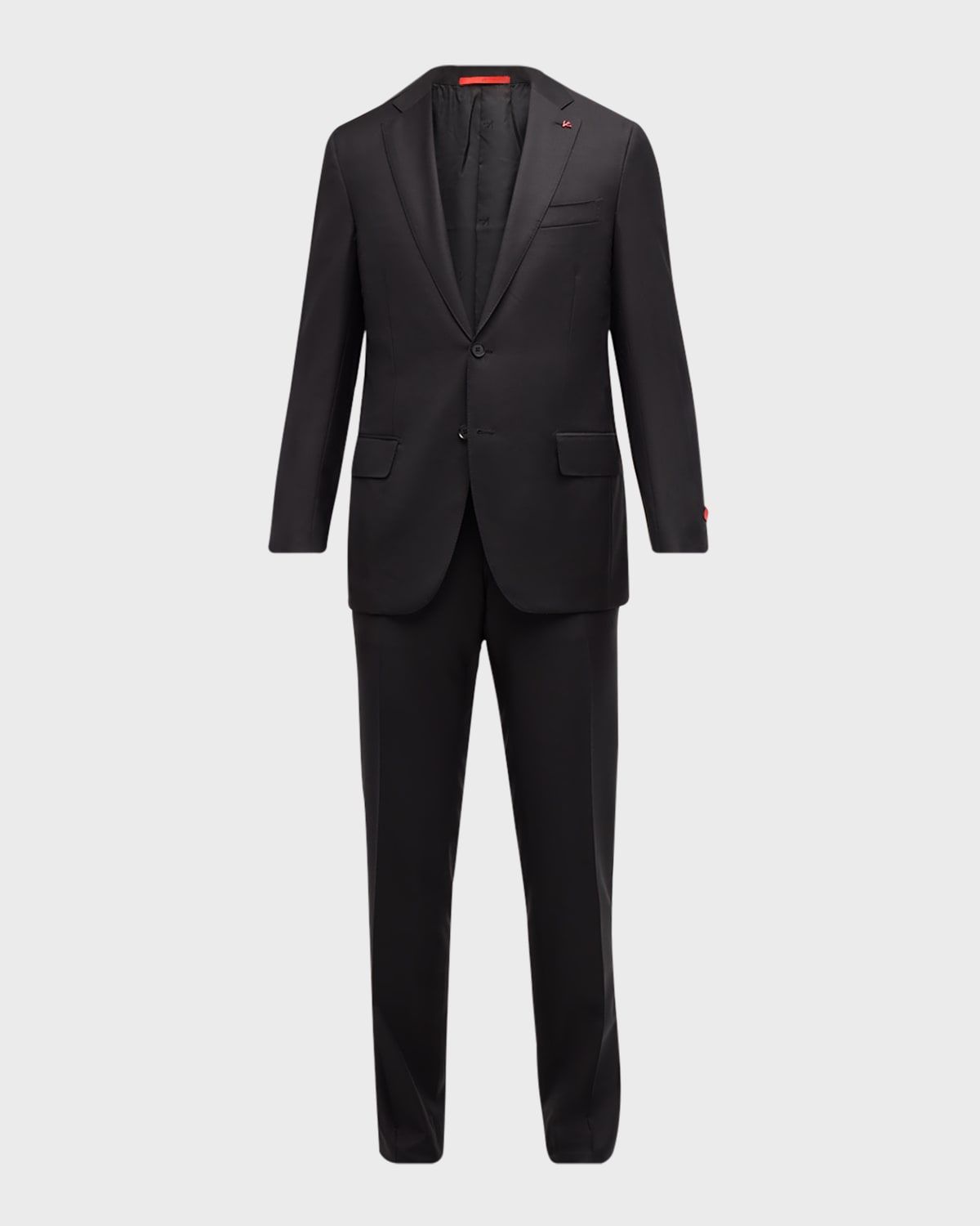 Solid Wool Two-Piece Suit
