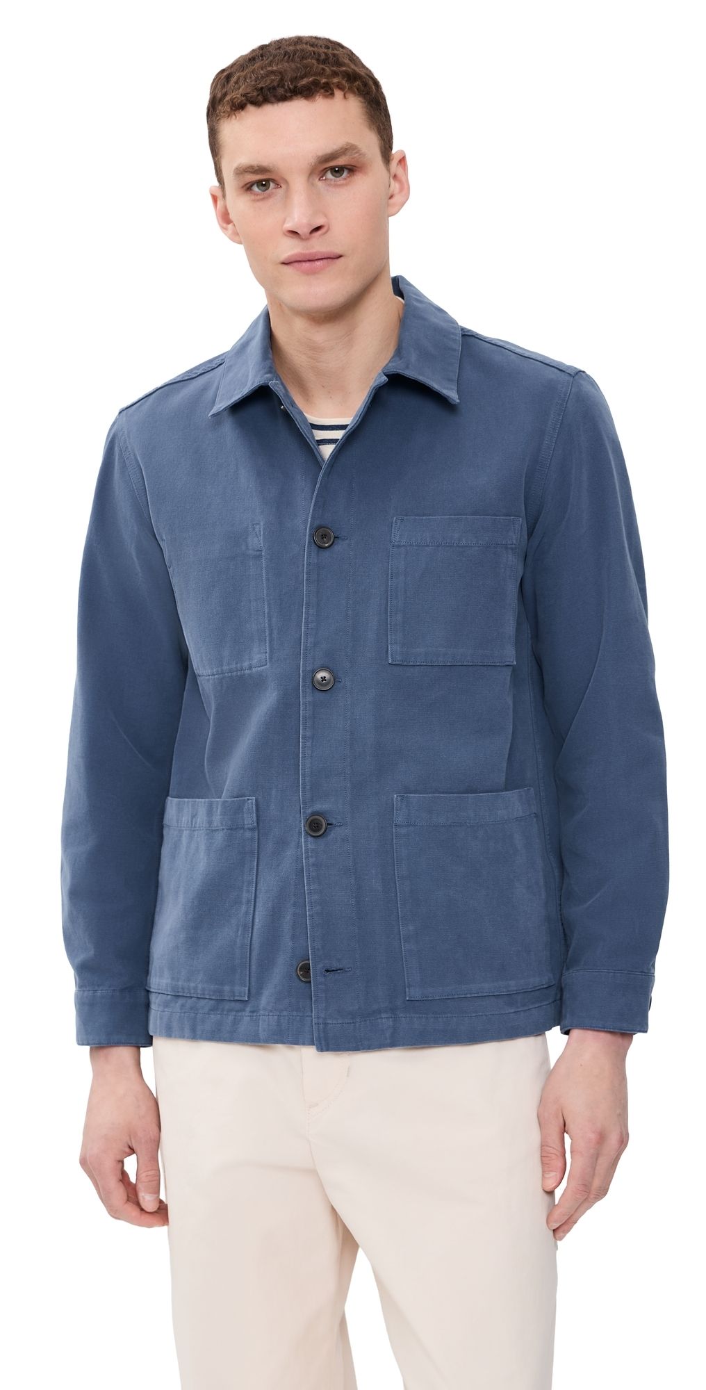 Portuguese Flannel Legacy Canvas Jacket Blue L