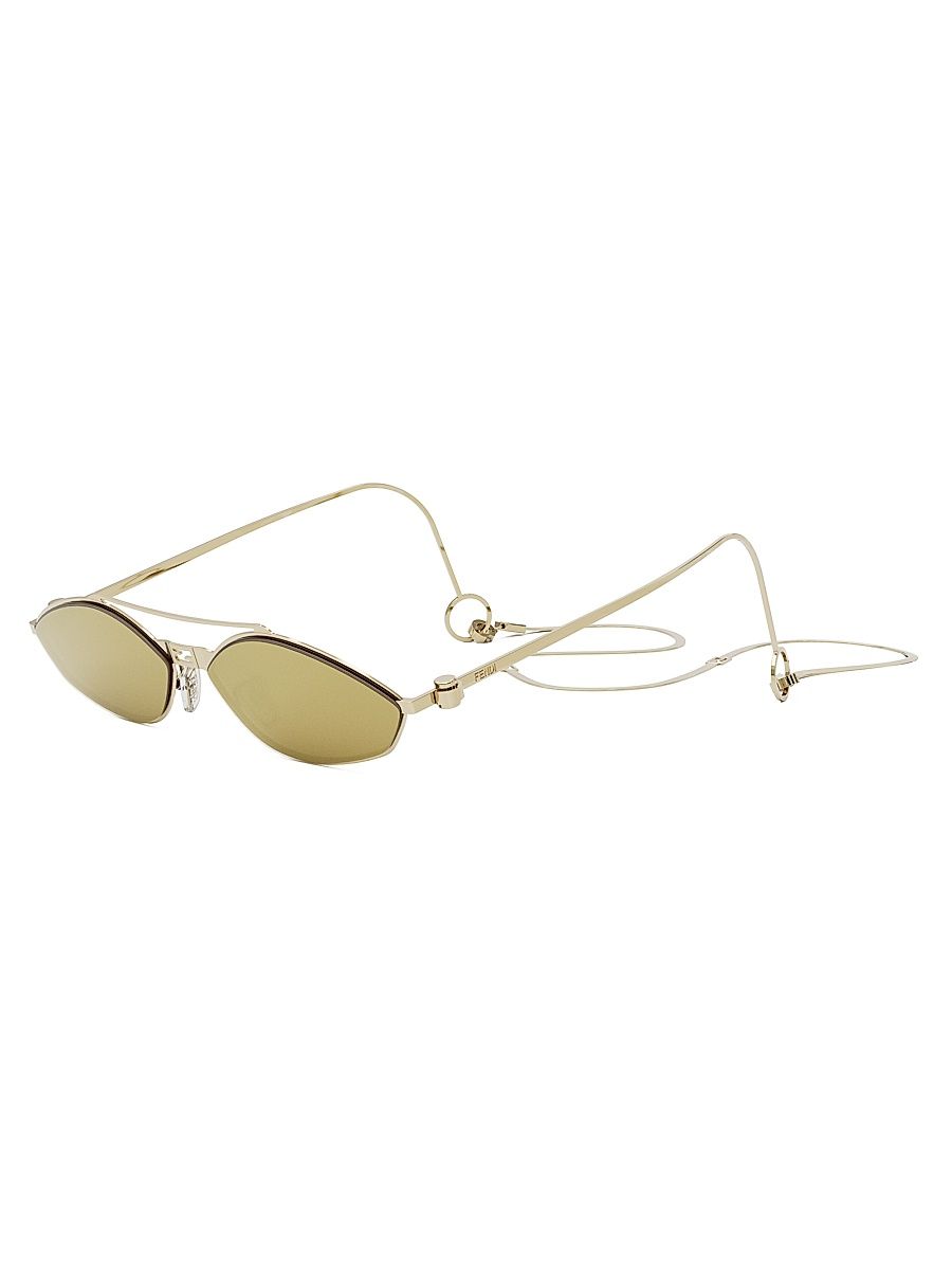 Women's Baguette 57MM Oval Sunglasses - Endura Gold