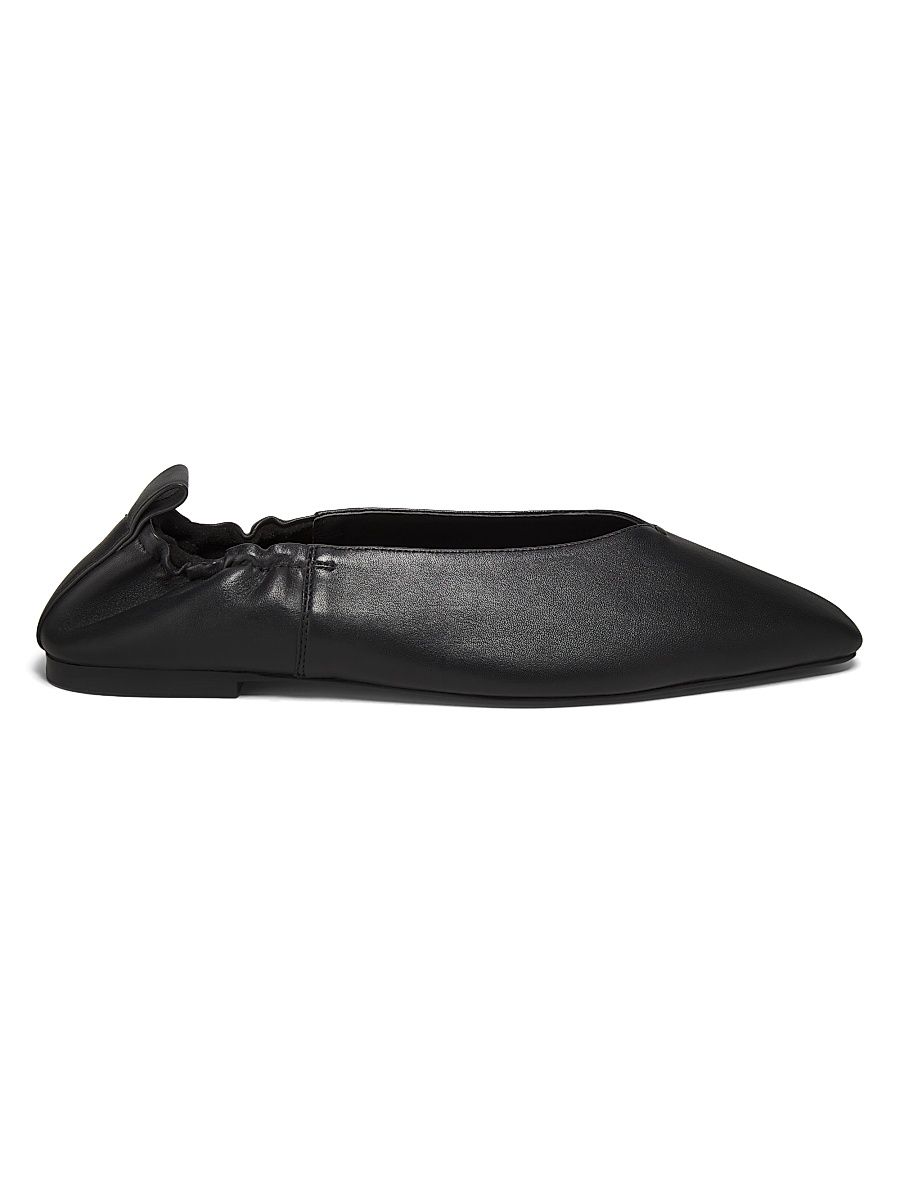 Women's Brie Leather Ballet Flats - Black - Size 10