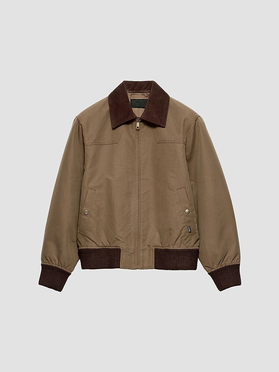 Men's Denim Blouson Jacket - Brown - Size XXXL
