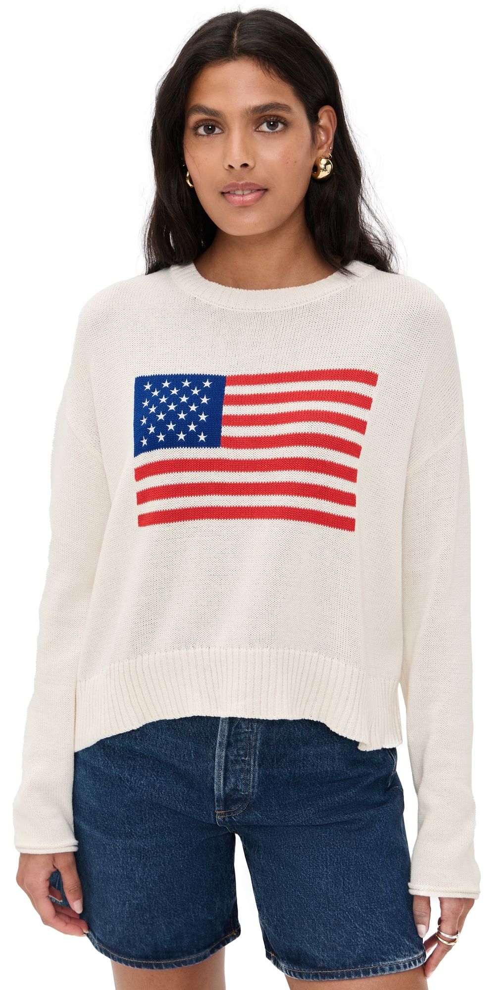 Z Supply Sienna Flag Sweater Sea Salt M
