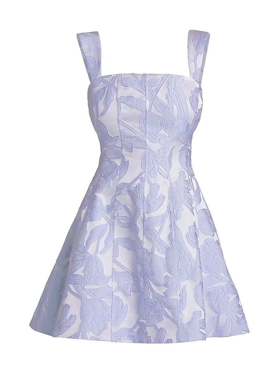 Women's Tulip Jacquard Minidress - Periwinkle Multi - Size 12