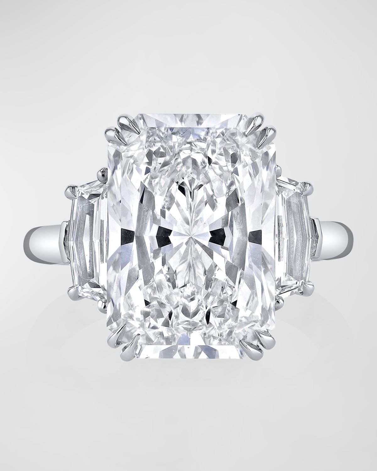 Platinum Elongated Radiant Cut Diamond Ring, 9.84tcw (Size 6.5)
