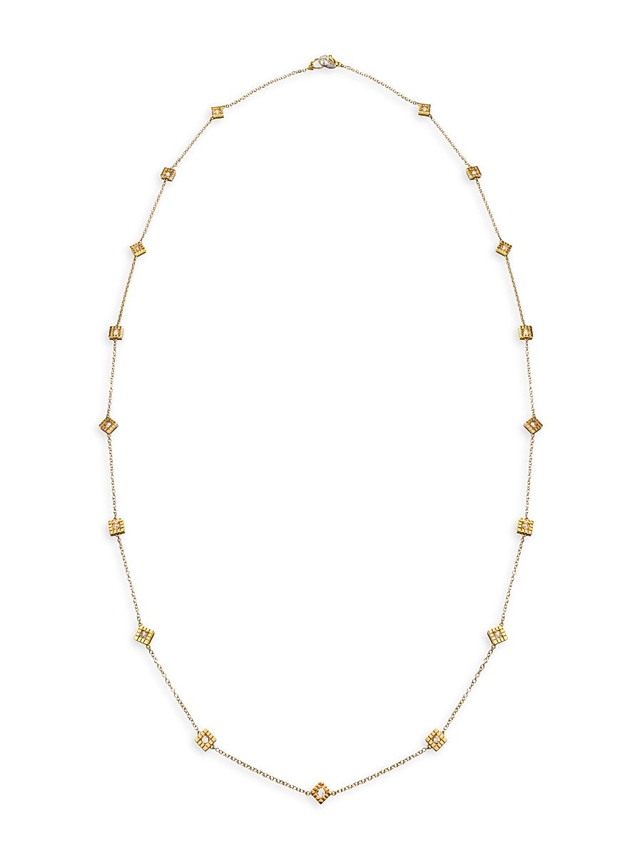 Women's Riflessi Two-Tone 18K Gold & 1.74 TCW Diamond Station Necklace - Yellow Gold
