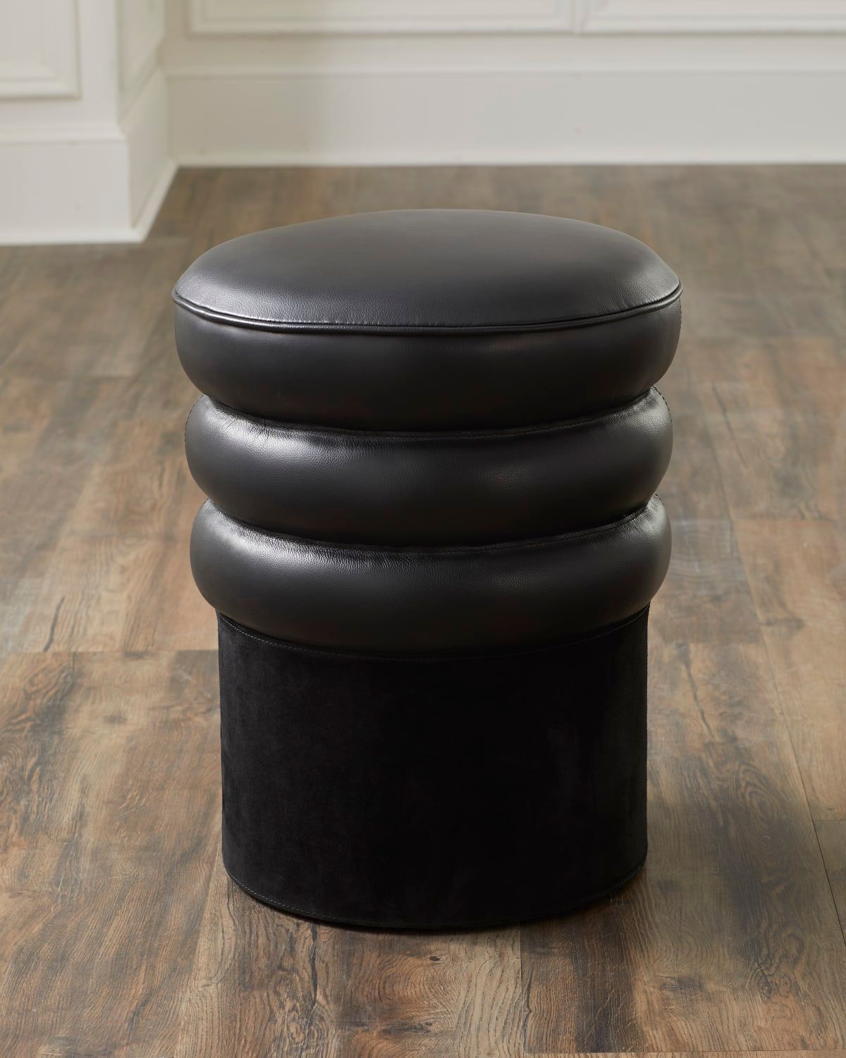 Rollo Leather Ottoman