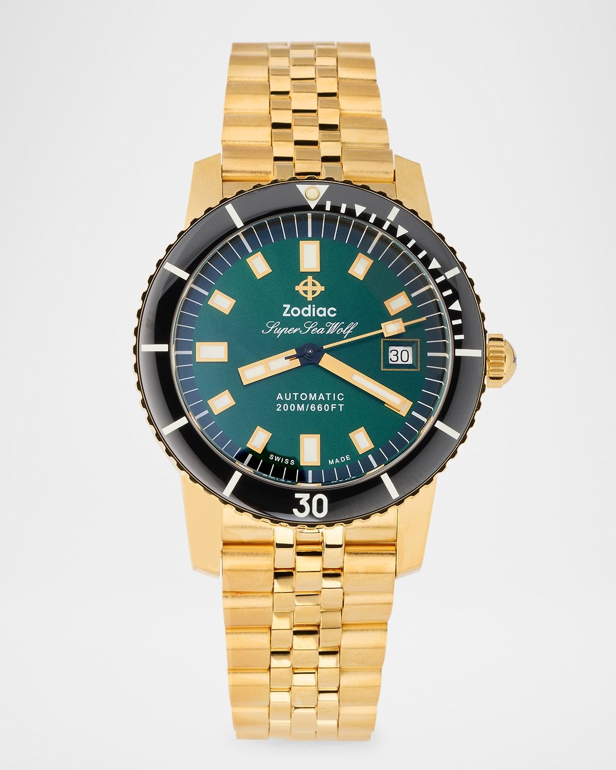 Limited Edition Compression Diver Automatic 18K Gold-Plated Bracelet Watch Gift Set, 40mm