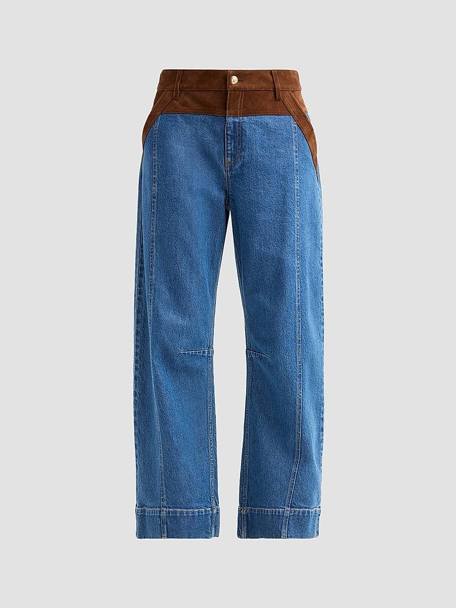 Women's Dillon Suede-Waist Jeans - Salt Breeze Sepia - Size 16