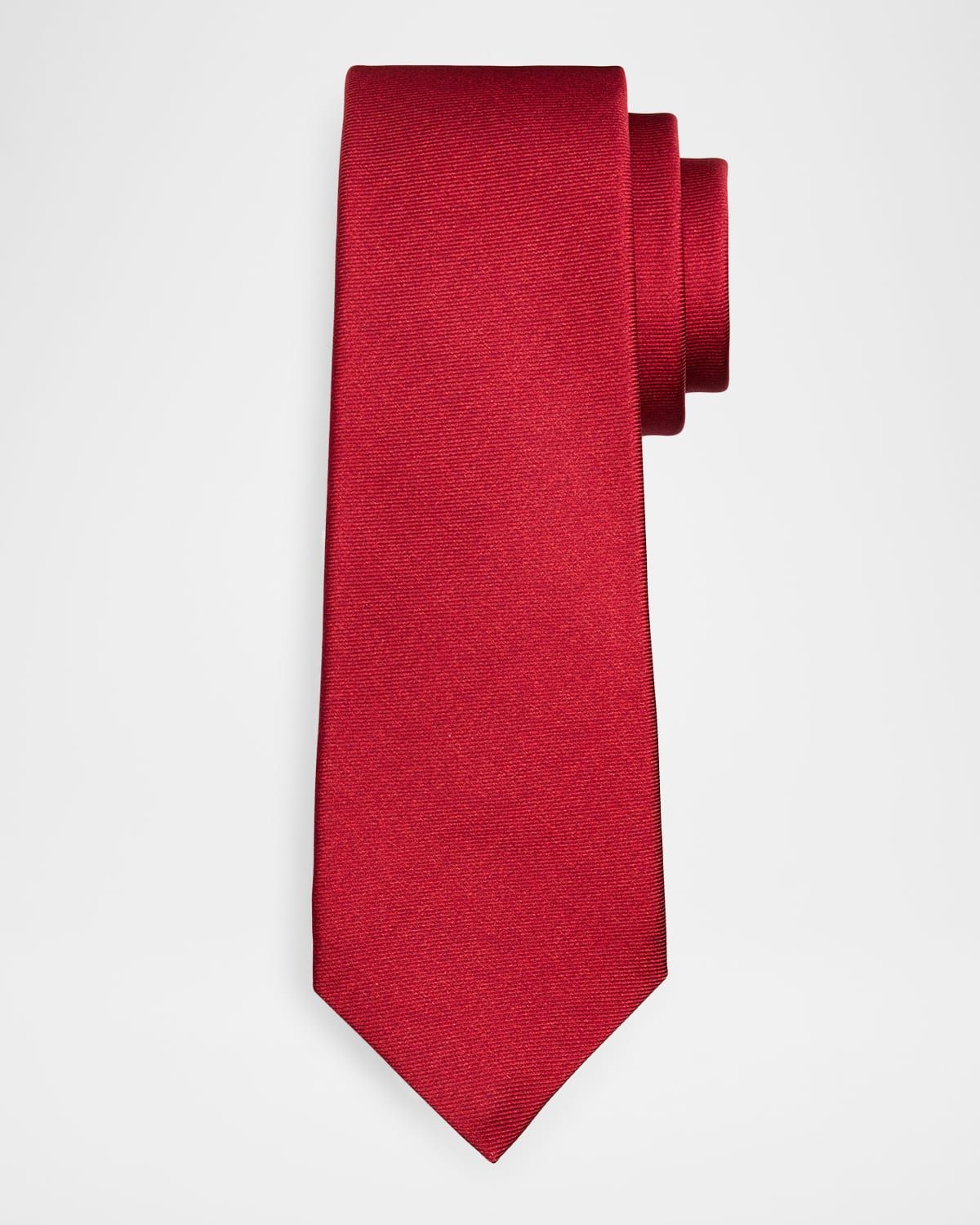 Men & apos;s Solid Silk 7-Fold Tie