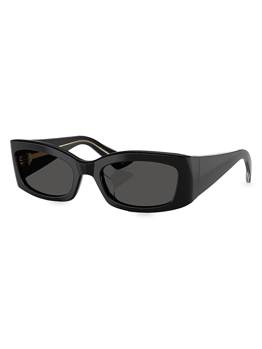 Women's 54MM Rectangular Sunglasses - Black