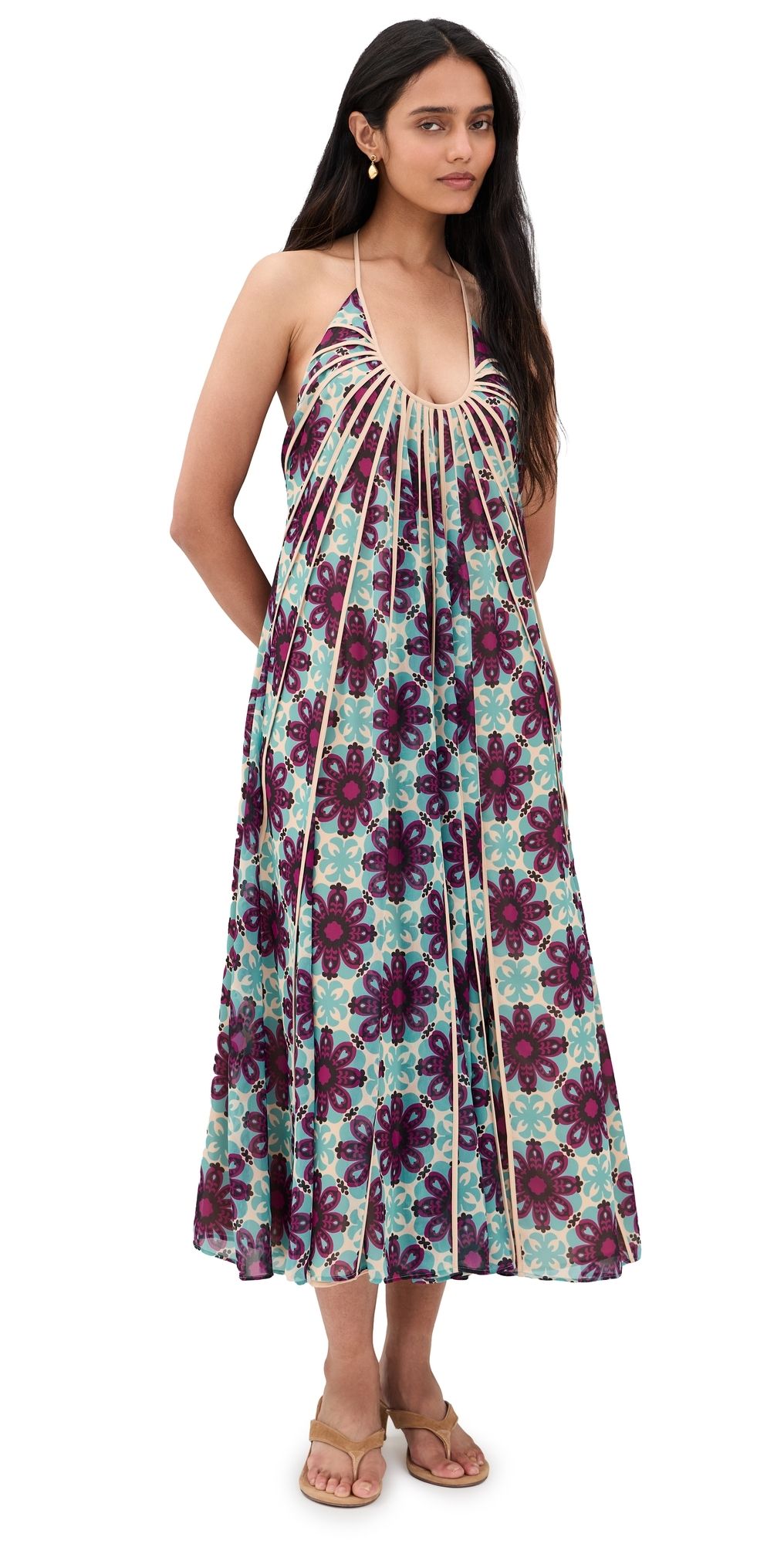 ALEXIS Azurea Dress Jardin Verde L