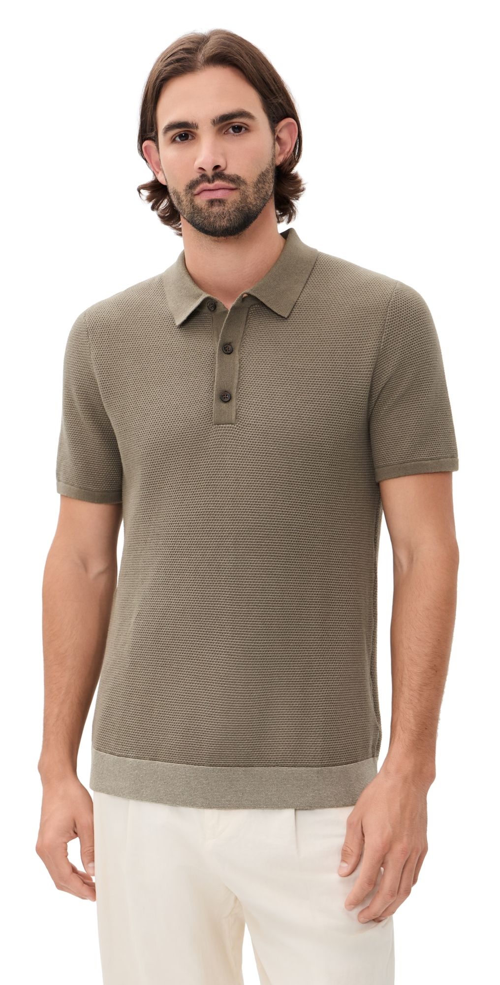 Rhone Mercer Knit Polo Smokey Olive M