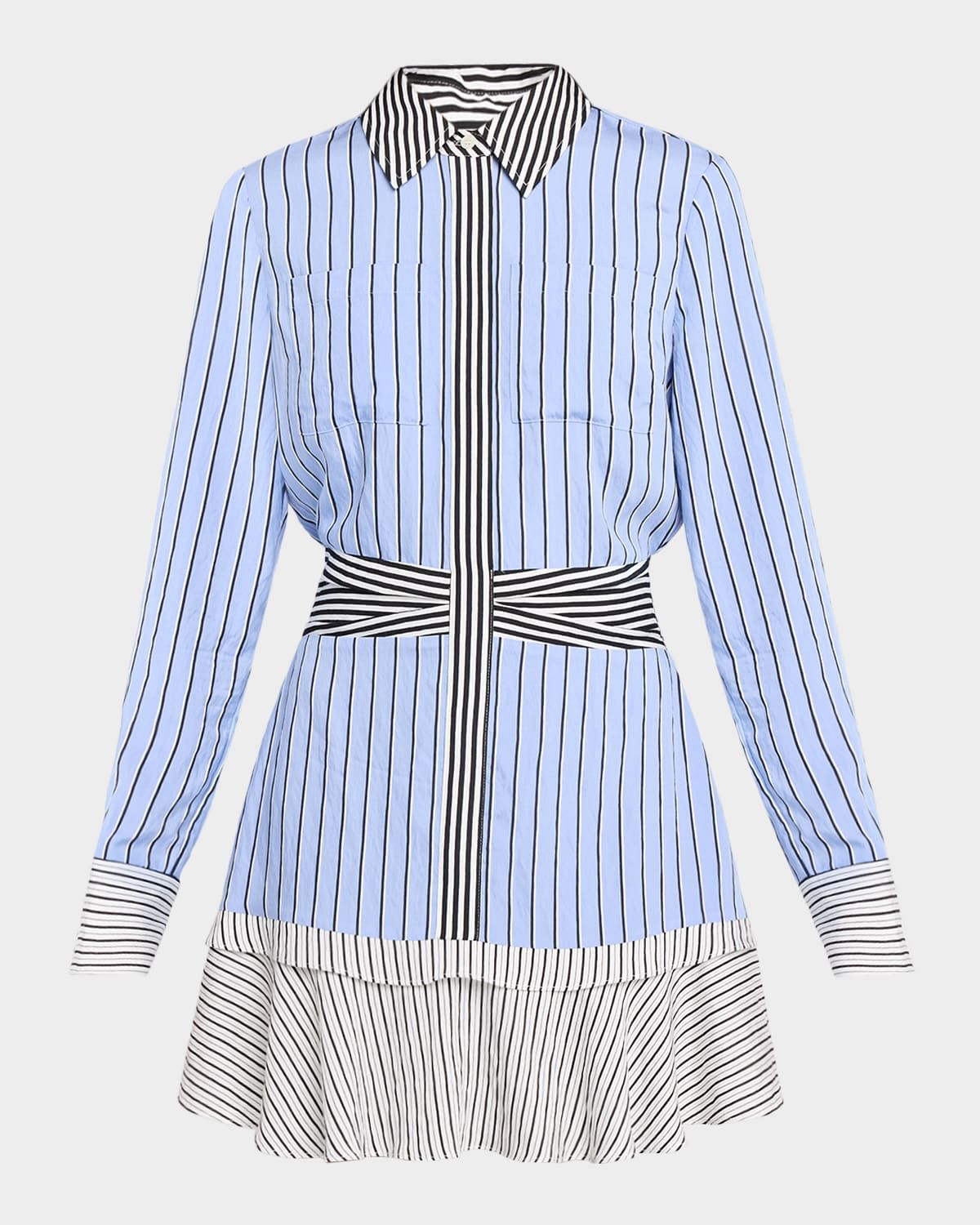 Solana Striped Mini Shirtdress