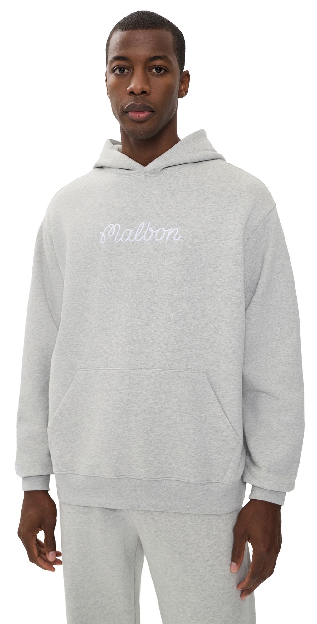 Malbon Fesque Hoodie Heather Grey XXL