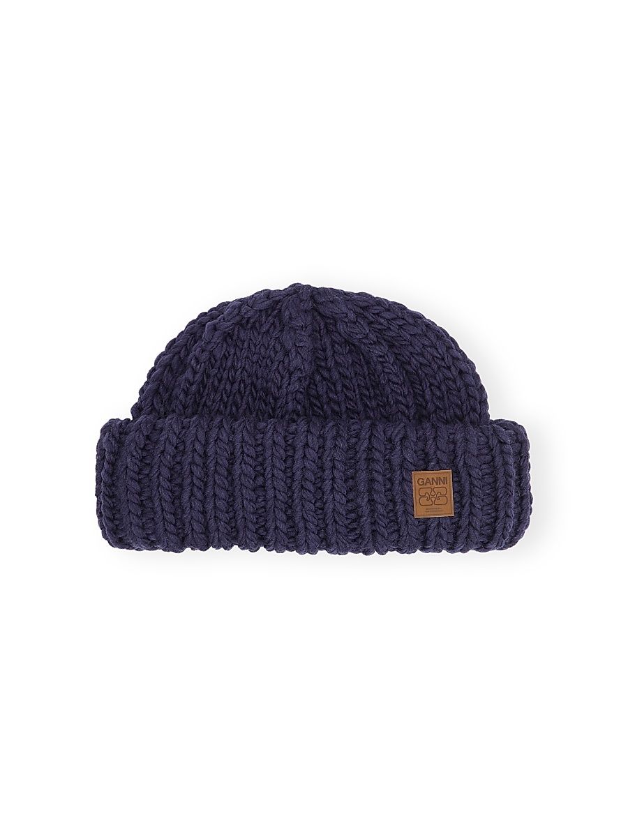 Women's Graphic Hand-Knit Wool Beanie - Sky Captain