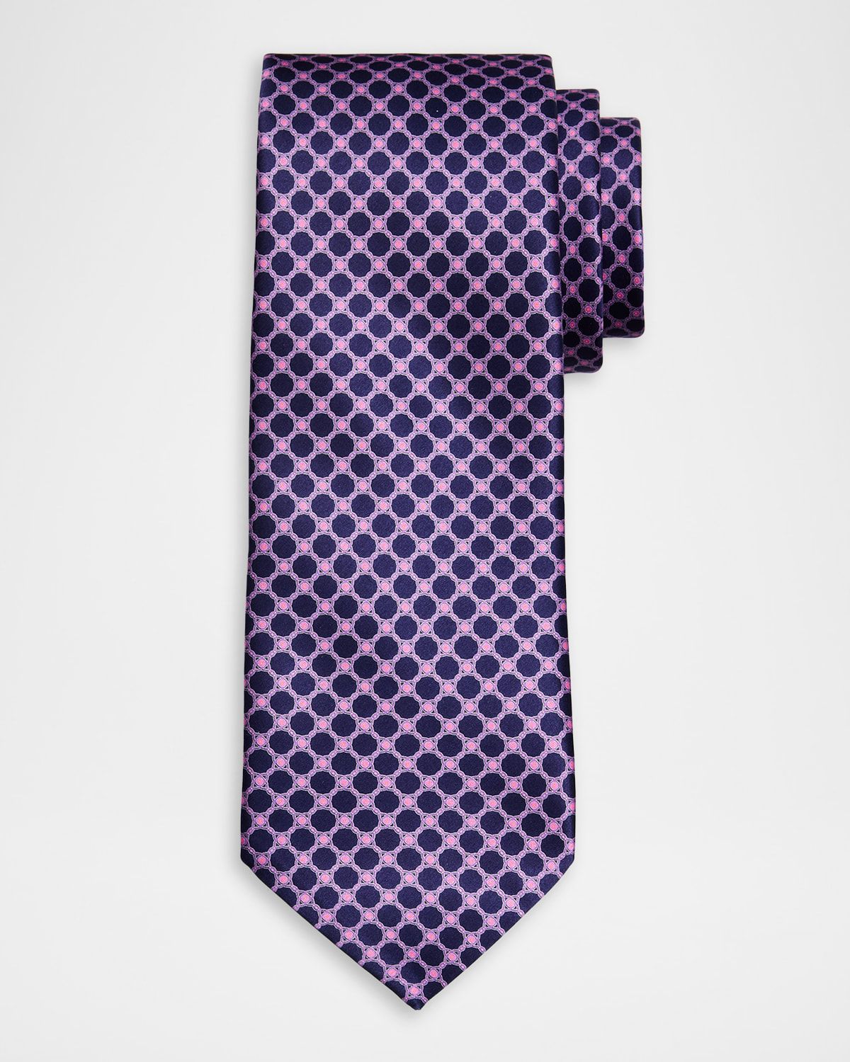 Men & apos;s Geometric Circle Silk Tie