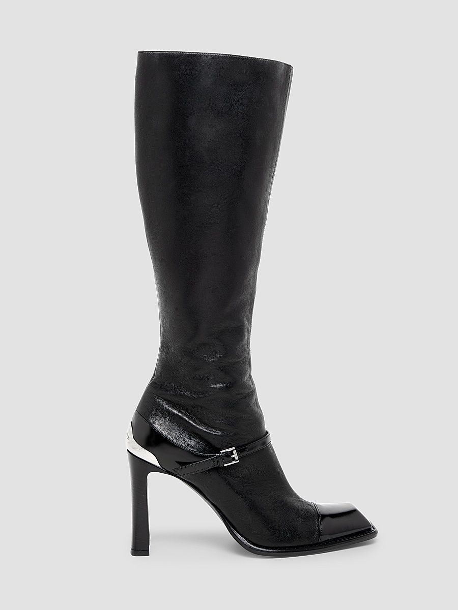 Women's Camden 95MM Leather Knee-High Boots - Black - Size 6.5