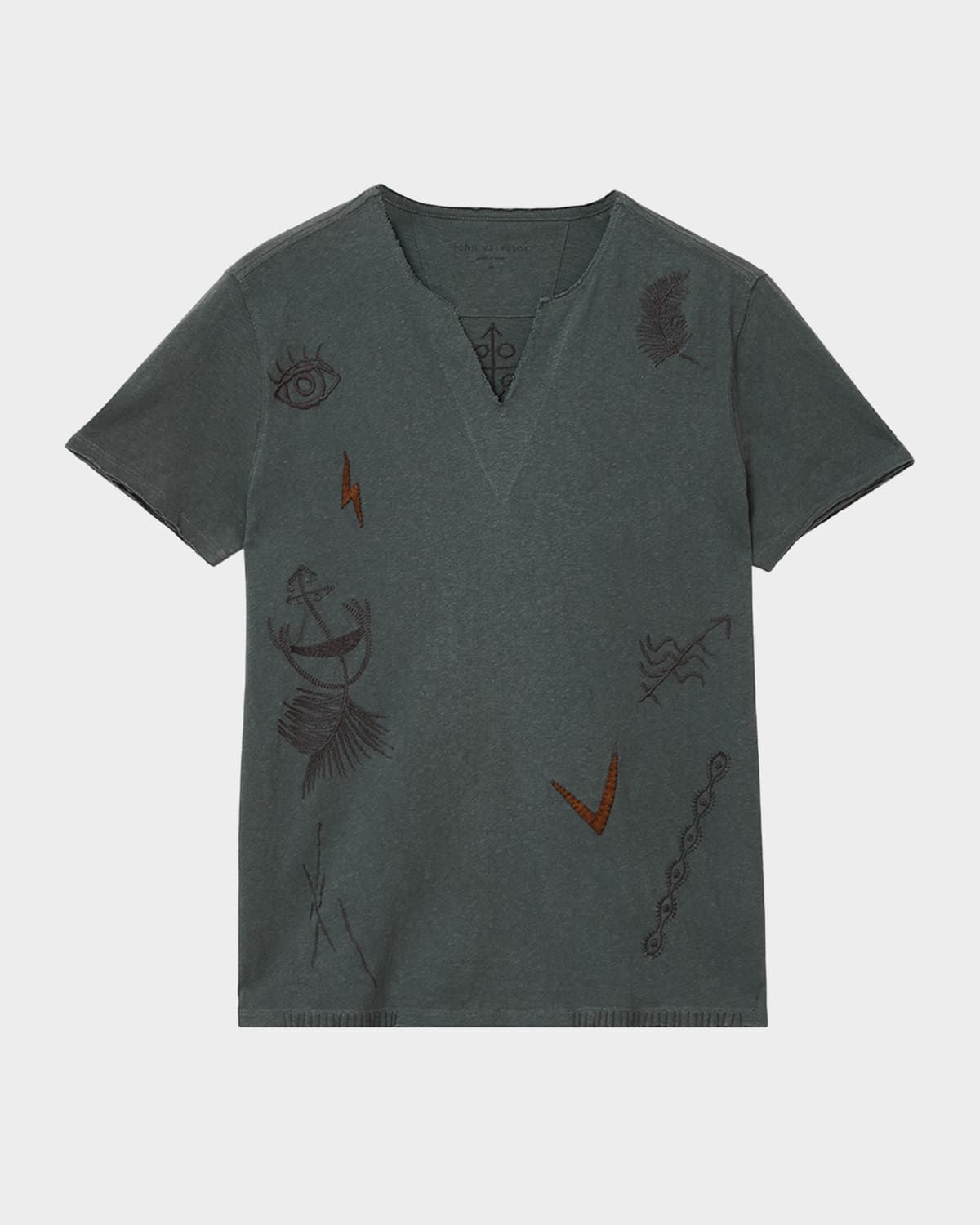 Men & apos;s Allover Symbols V-Neck T-Shirt