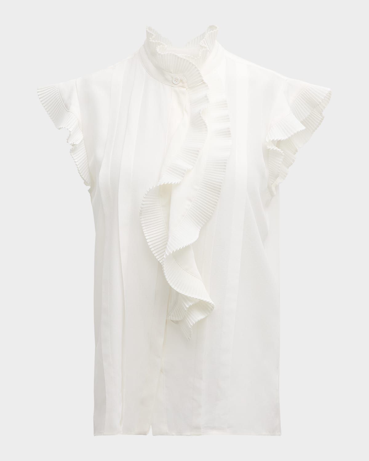 The Chloe Ruffle-Trim Silk Blouse