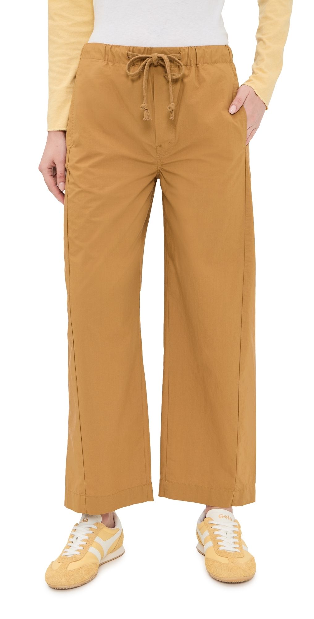 MOTHER The Drawn Half Pipe Ankle Pants Brown Bone 30