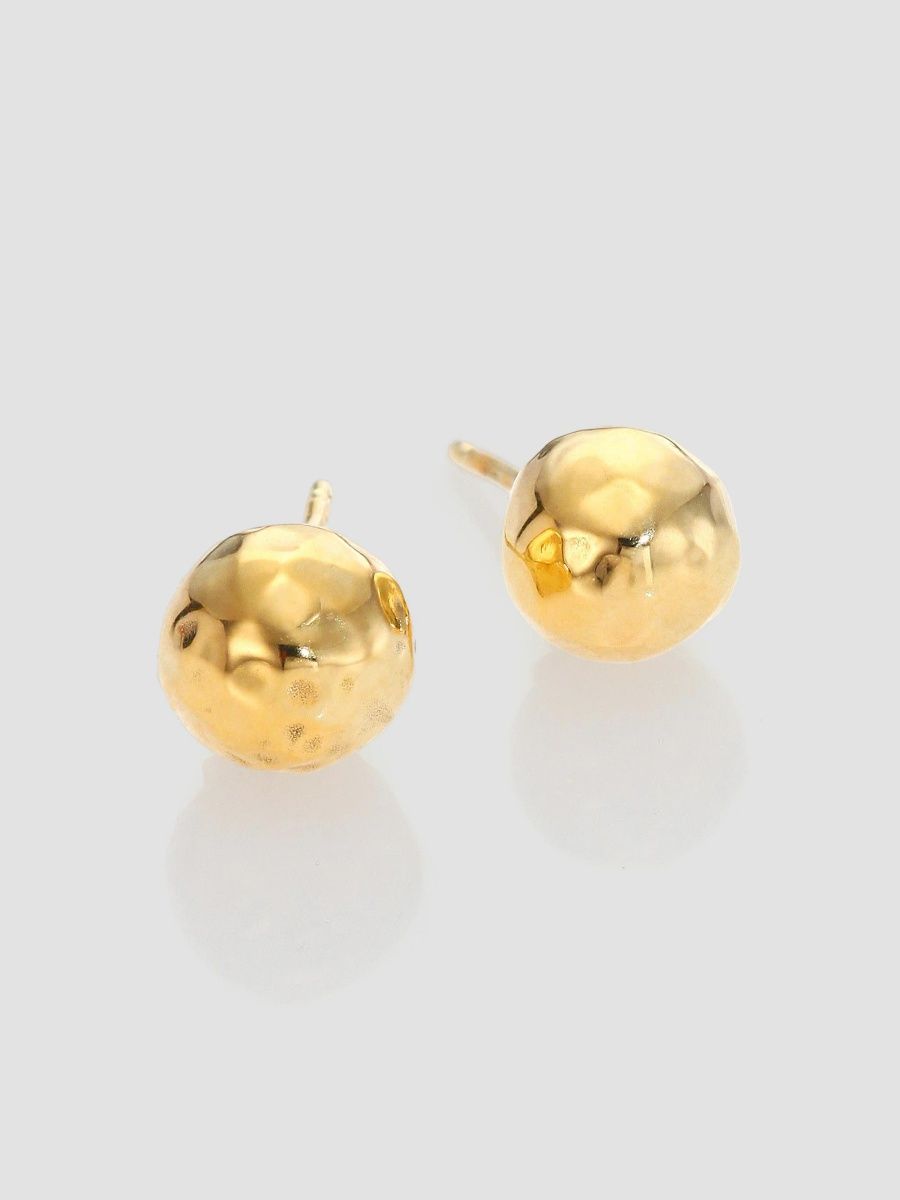 Ippolita Women's Classico Mini 18K Yellow Gold Hammered Ball Stud Earrings - Gold