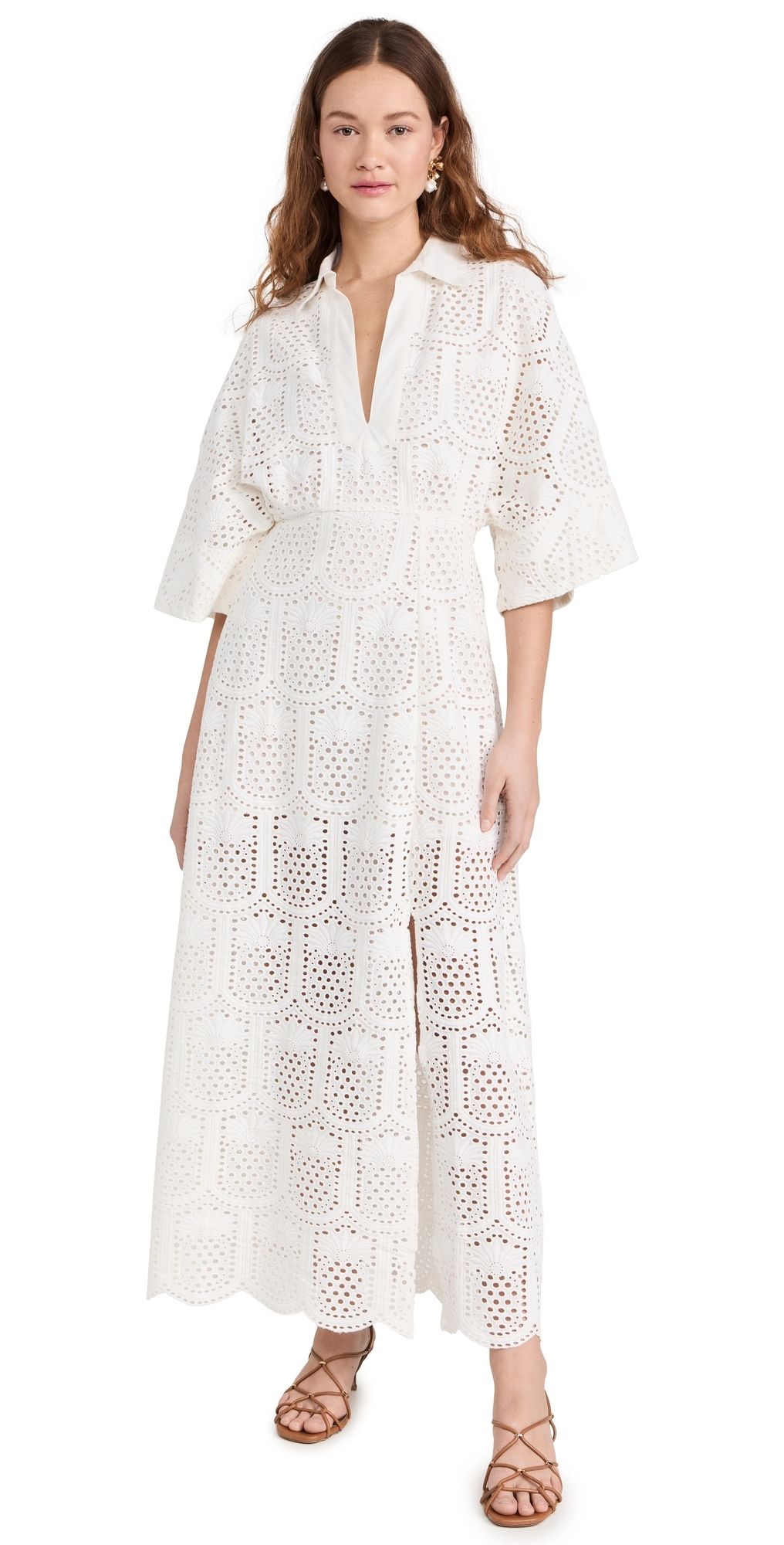 SUNDRESS Soidee Dress Pineapple Eyelet White L/XL