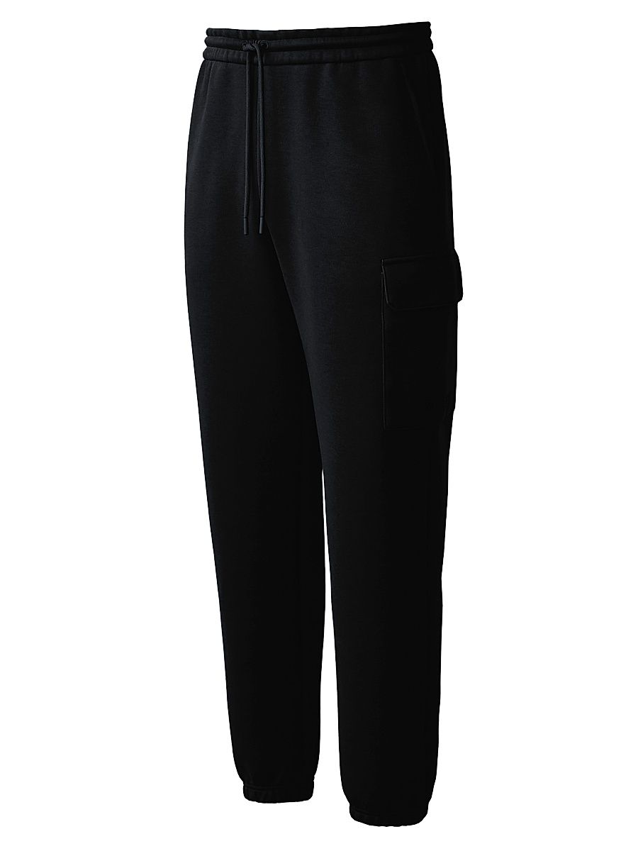 Men's Marvin Cotton-Blend Drawstring Track Pants - Black - Size Small