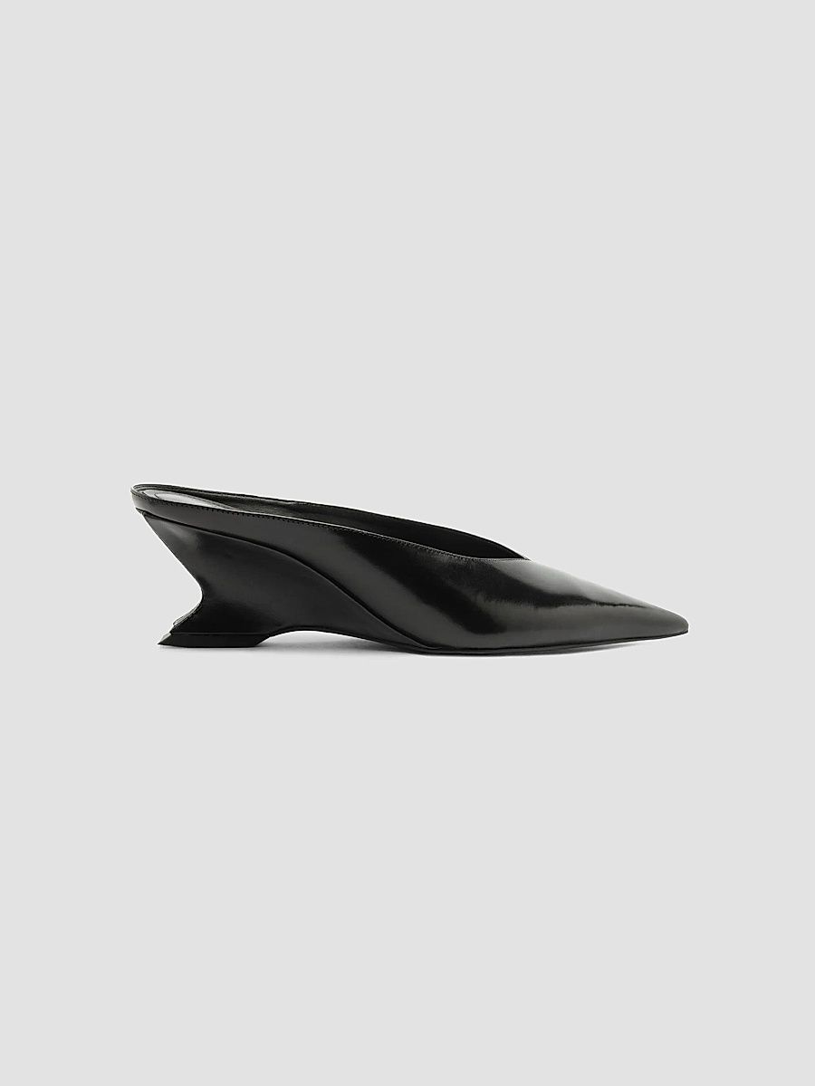 Women's Siena 65MM Leather Mules - Black - Size 9.5