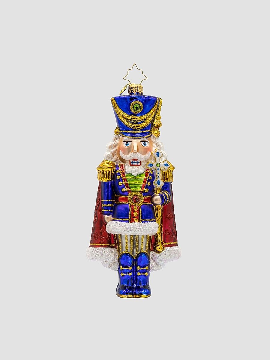 Long Coat Nutcracker Glass Ornament
