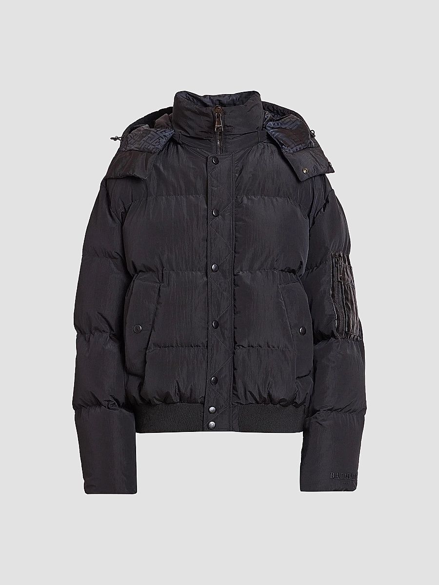 Balmain Men's Quilted Puffer Down Jacket - Noir - Size 44