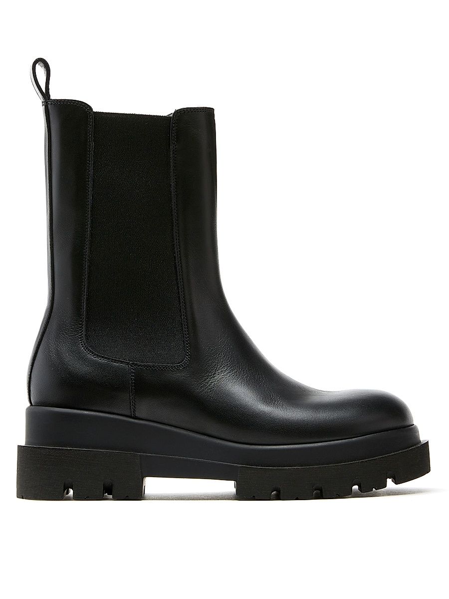 Women's Blaise 65MM Leather Chelsea Boots - Black Leather - Size 5.5