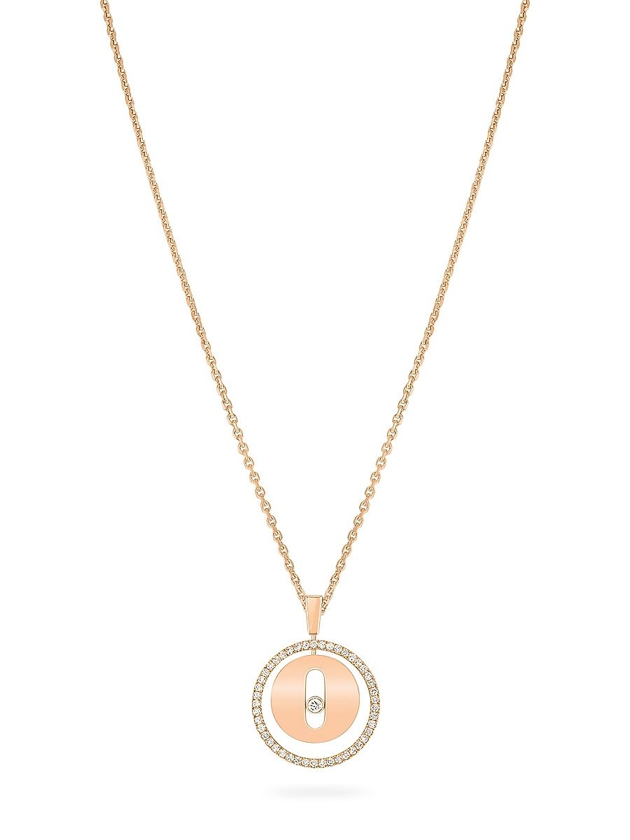 Women's Lucky Move PM 18K Rose Gold & Diamond Pendant Necklace - Rose Gold