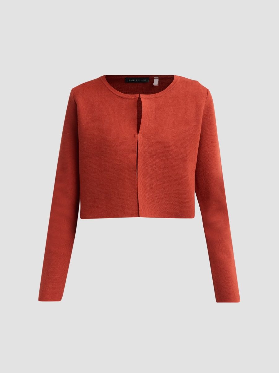 Elie Tahari Women's August The Kailany Cardigan - Toasted Saffron - Size XL