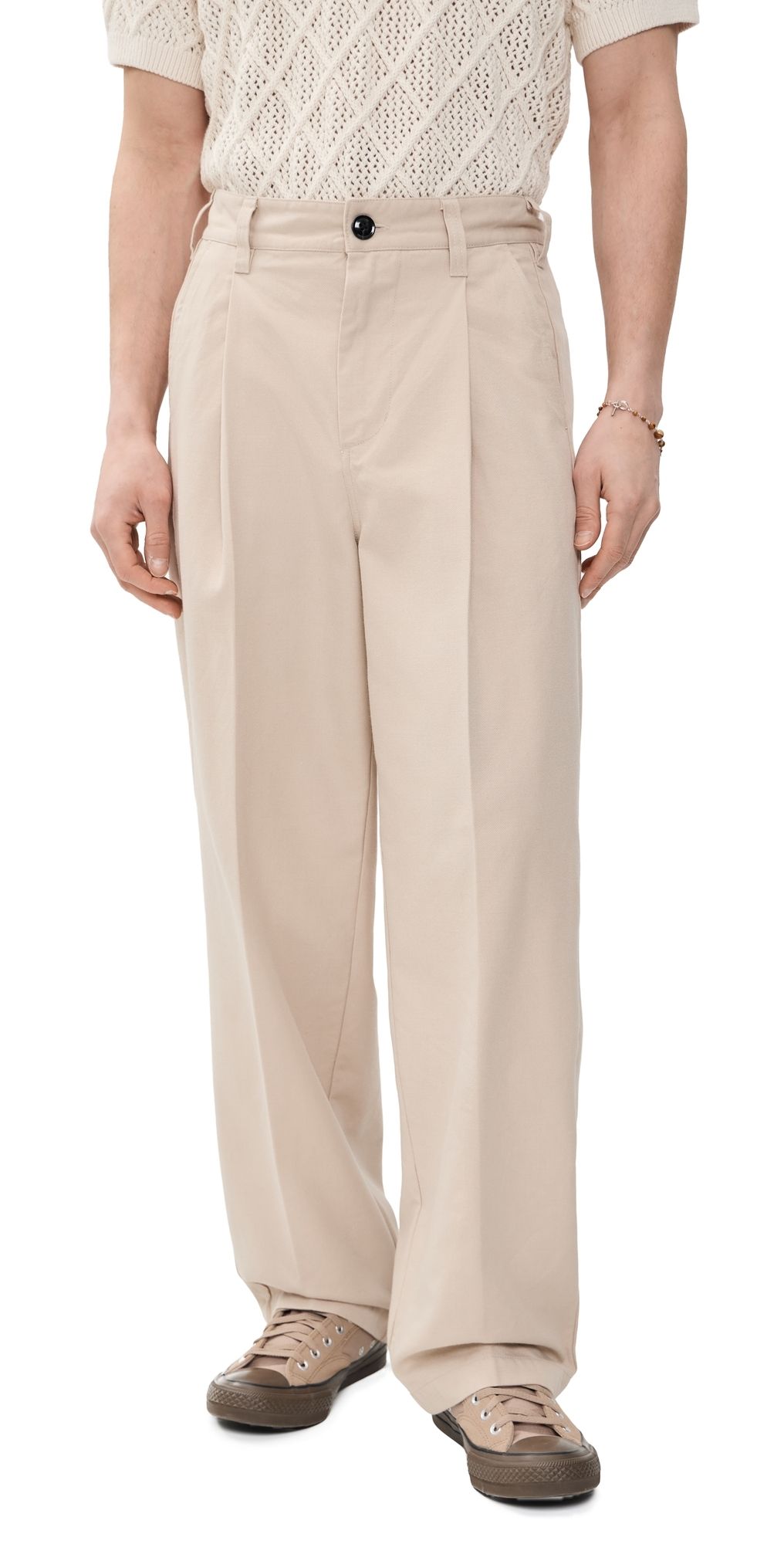 Obey Dean Pleated Khaki Pants Cement 34