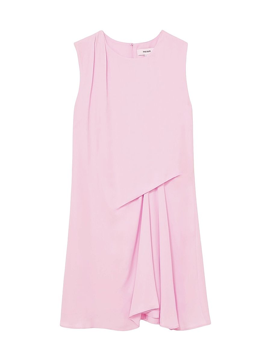 Women's Elina Draped Minidress - Pink - Size 4